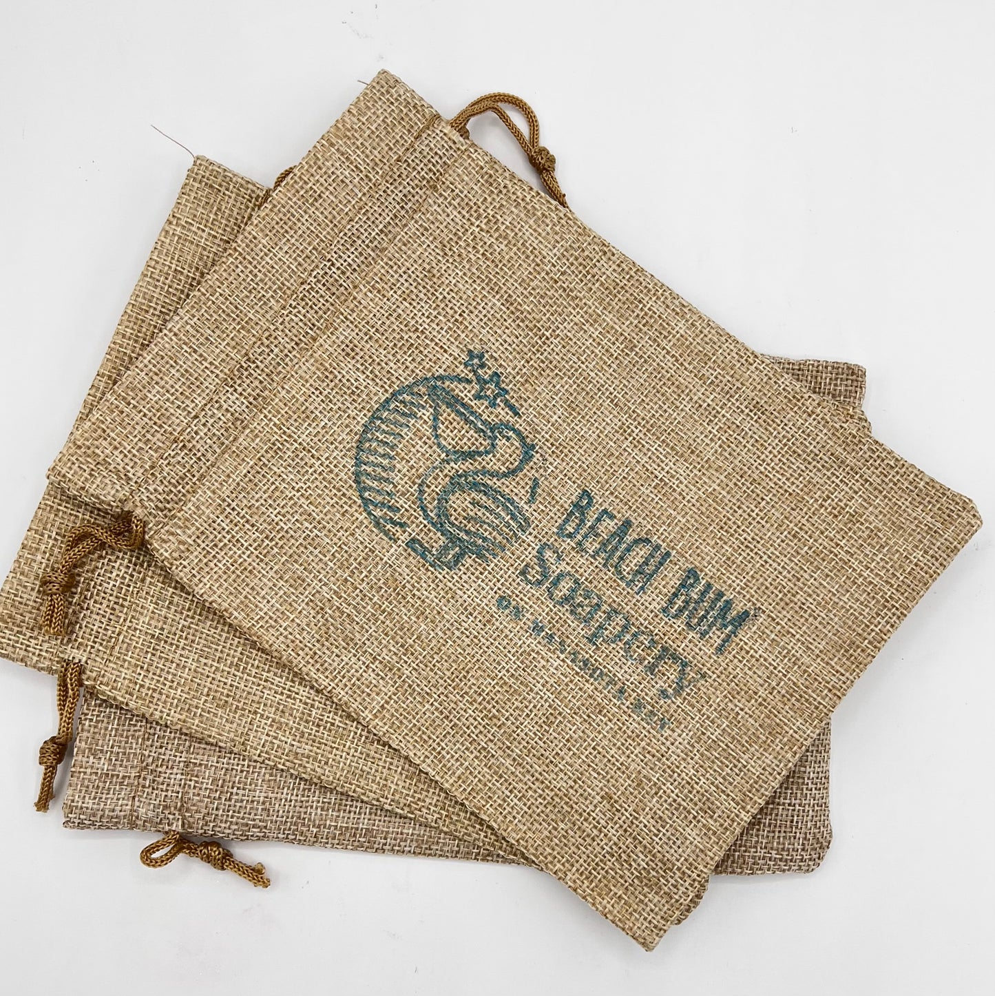 Beach Bum’s burlap gift bags